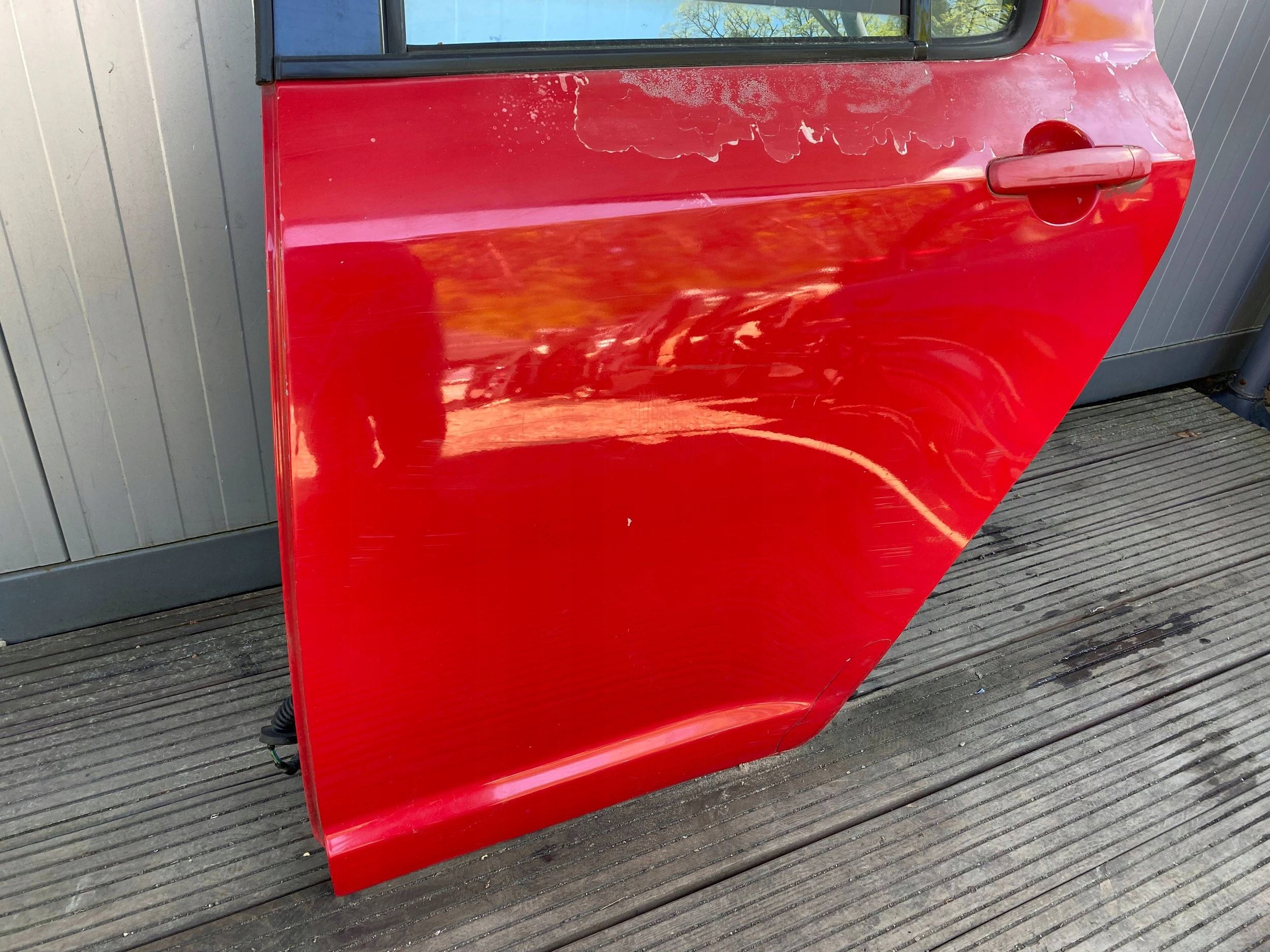 SUZUKI SWIFT MK6 5D complete door left rear part ZCF red