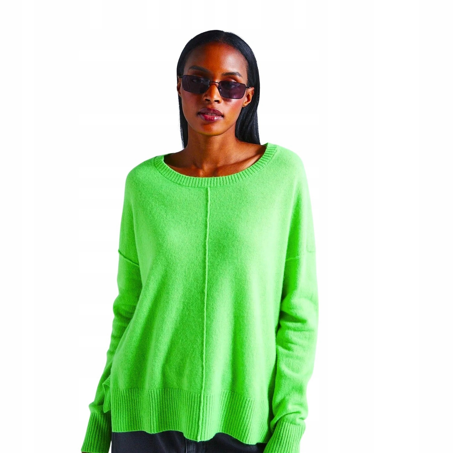 Dámský kašmírový svetr Absolut Kenza 100% kašmírově zelený vel. Xs