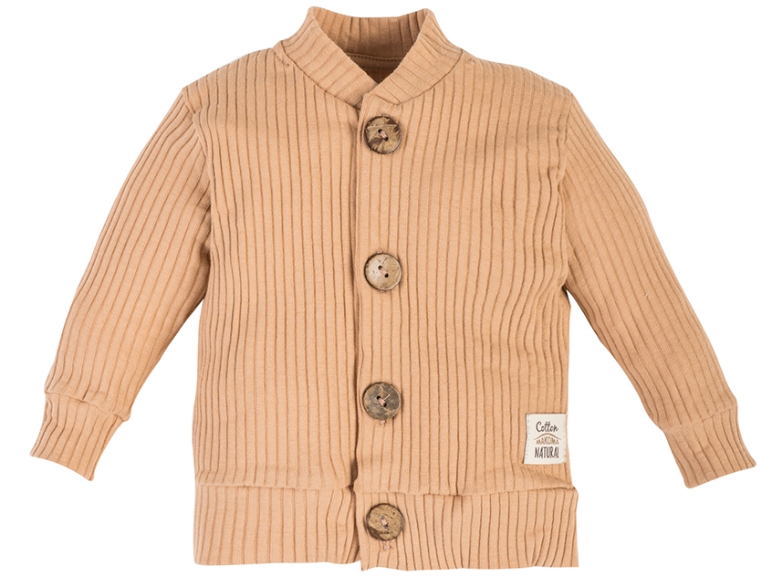 Bluza niemowlęca kaftanik bawełna prążek Makoma Harmony Natural Latte 68 cm