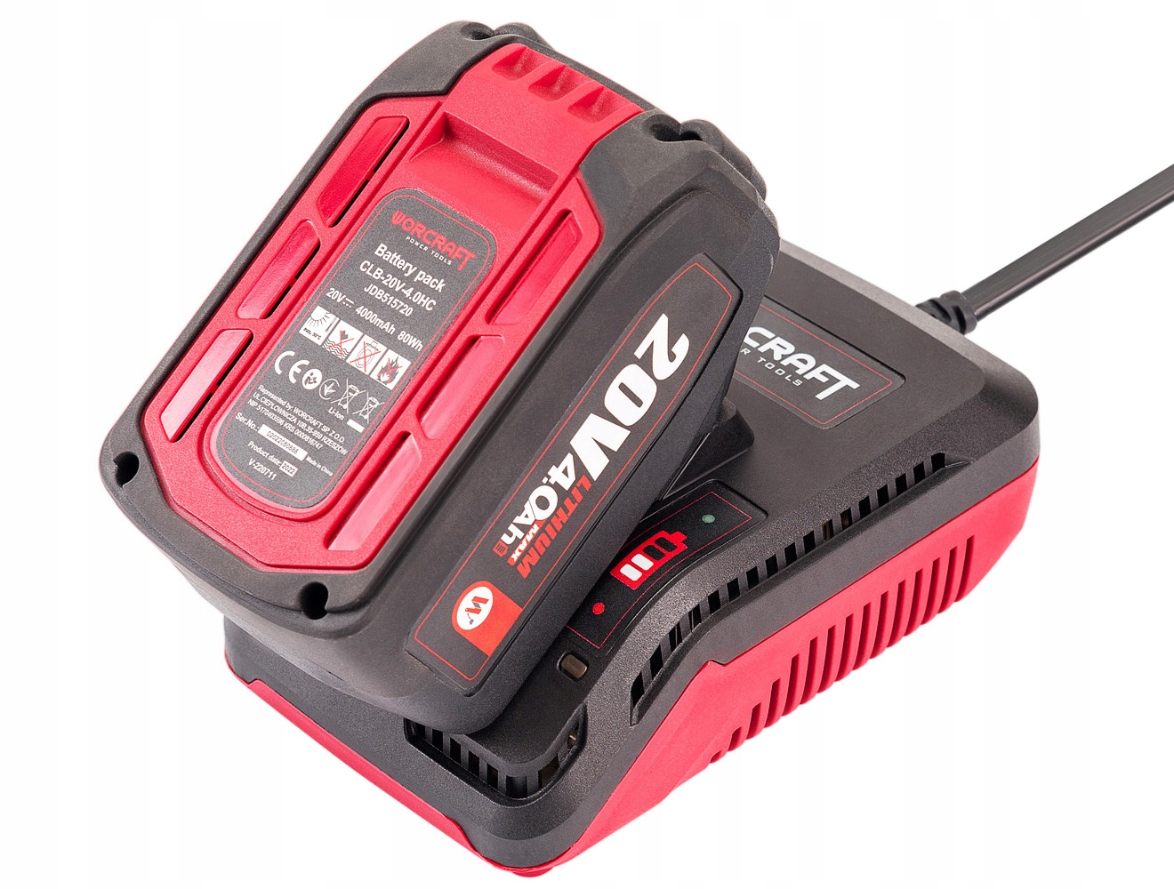 ŁADOWARKA DO AKUMULATORÓW WORCRAFT ONE FOR ALL 20V EAN (GTIN) 5905247706003