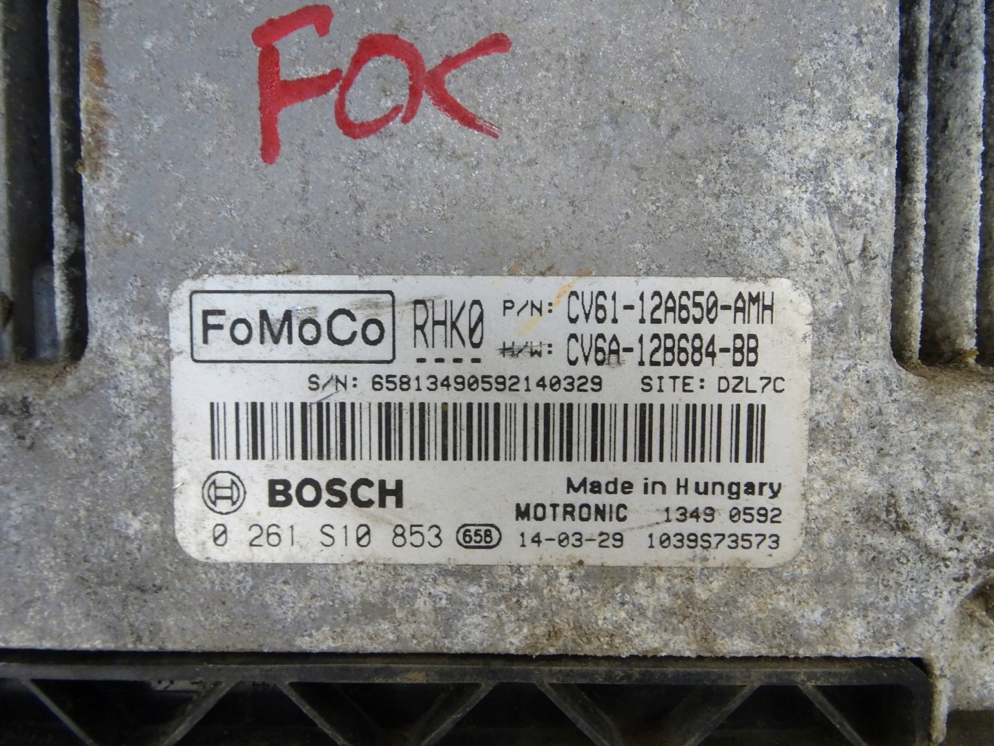 FORD FOCUS MK3 computer Motore 1.0 ECOBOOST 0261S10853