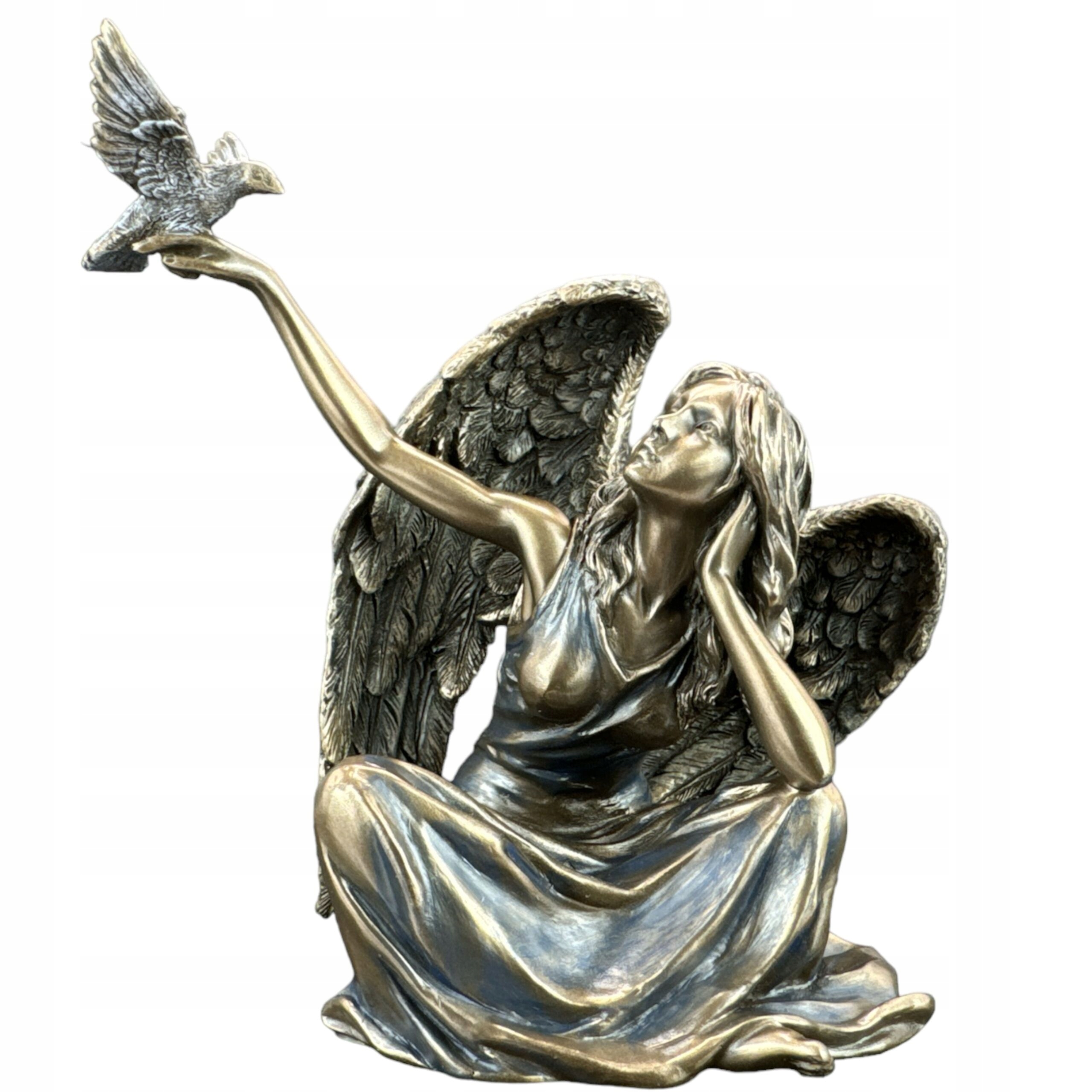 Figurka sošky Sediaci Anjel s holubom Veronese (WU75981A4)