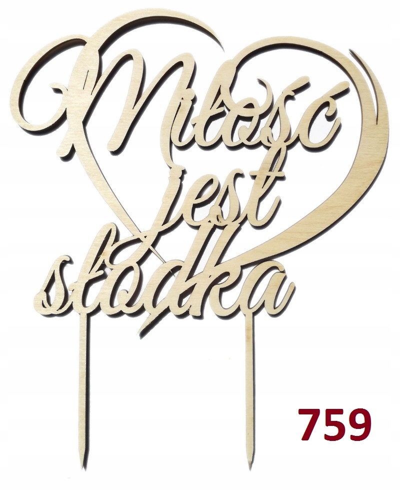 MDK Topper na tort Miłość jest słodka 759