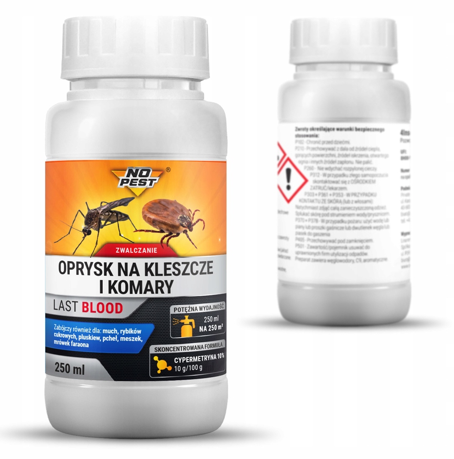 OPRYSK ŚRODEK PŁYN NA KOMARY MUCHY NO PEST 250ML Producent No-Pest