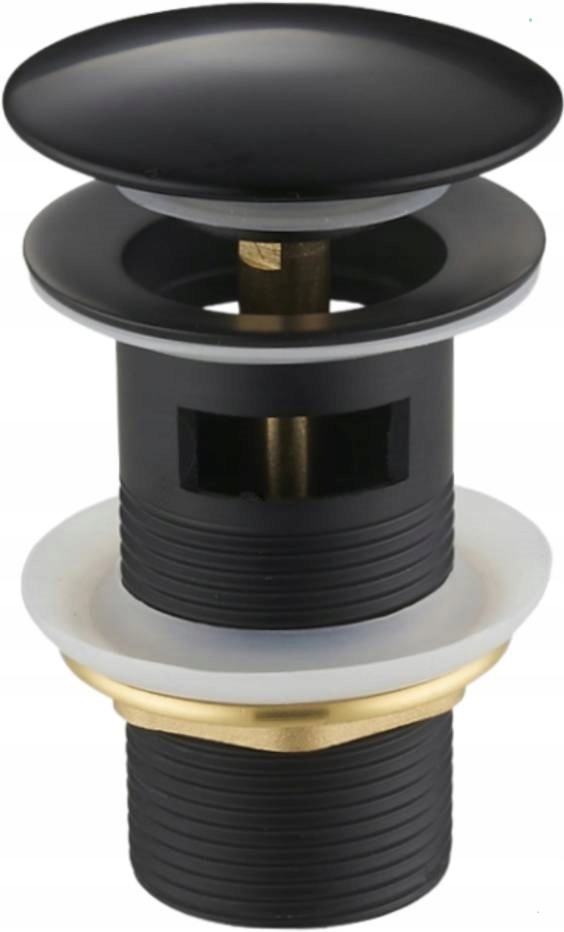 CZARNY KOREK KLIK KLAK +SYFON UMYWALKI PRZYŚCIENNY Kod producenta SYFON + KLIK KLAK