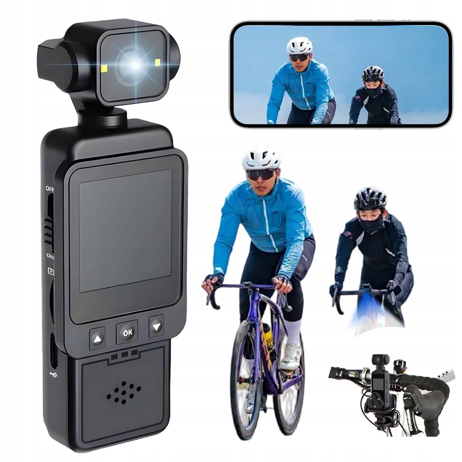 Mini Sportovní Kamera S Wifi Full Hd 1080P, Otočný Objektiv 360° S Klipem