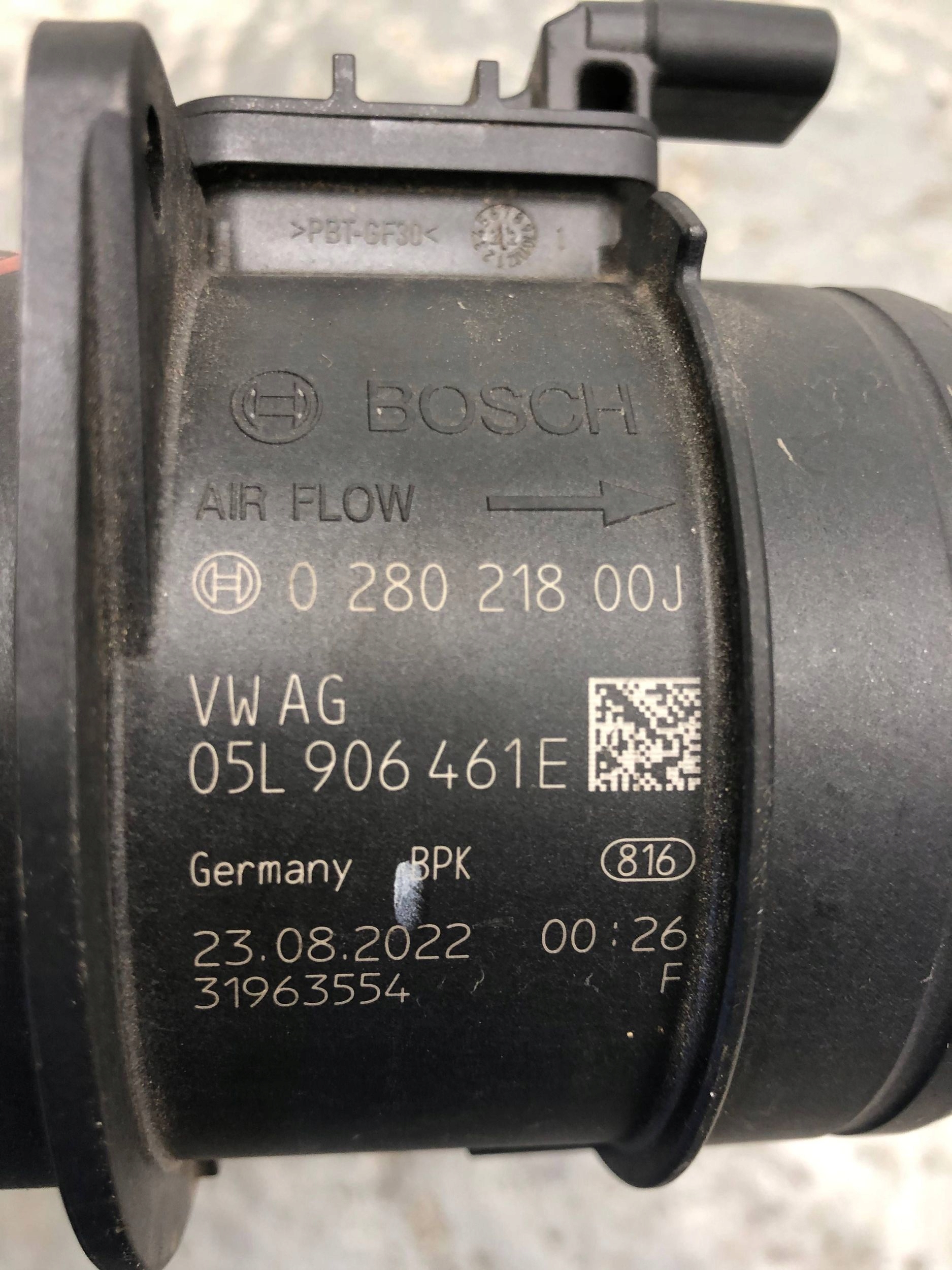 Luftmassenmesser VW AUDI 05L906461E