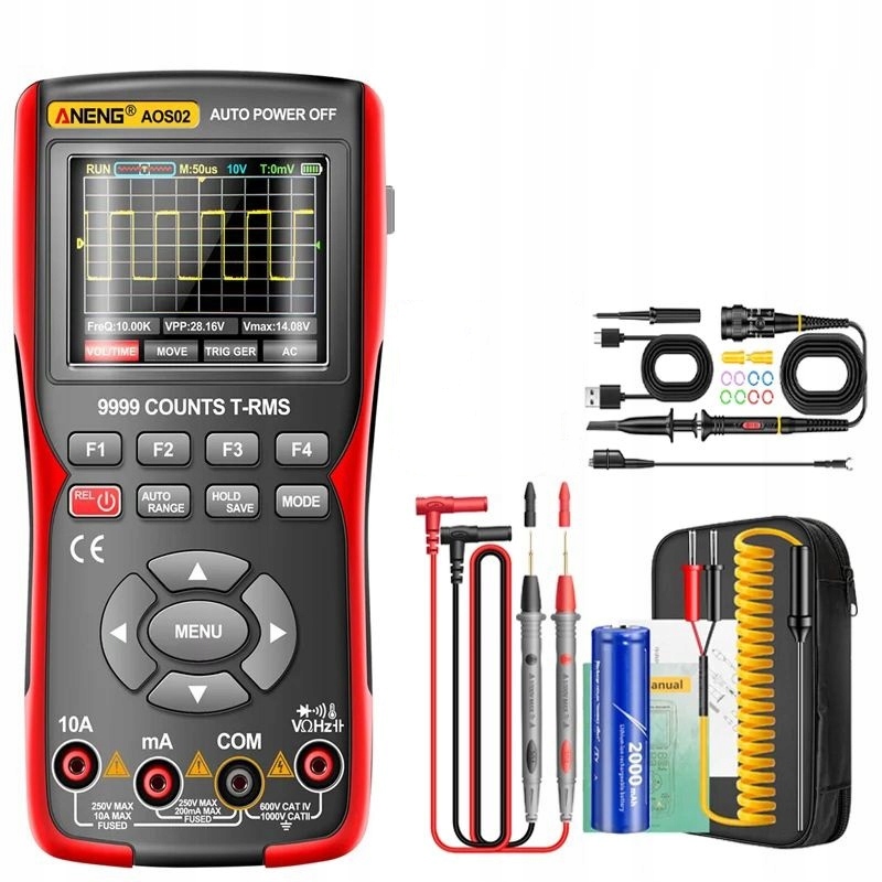 Digitálny multimetr Oscyloskop Aneng AOS02 Zoyi ZT-702S 2000 mAh