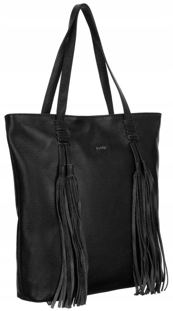 Duża shopperka damska z frędzlami Rovicky