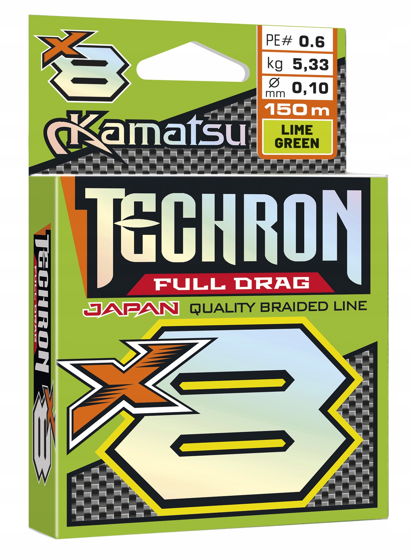 

Plecionka Konger Techron X8 Lime Green 0,04 150M