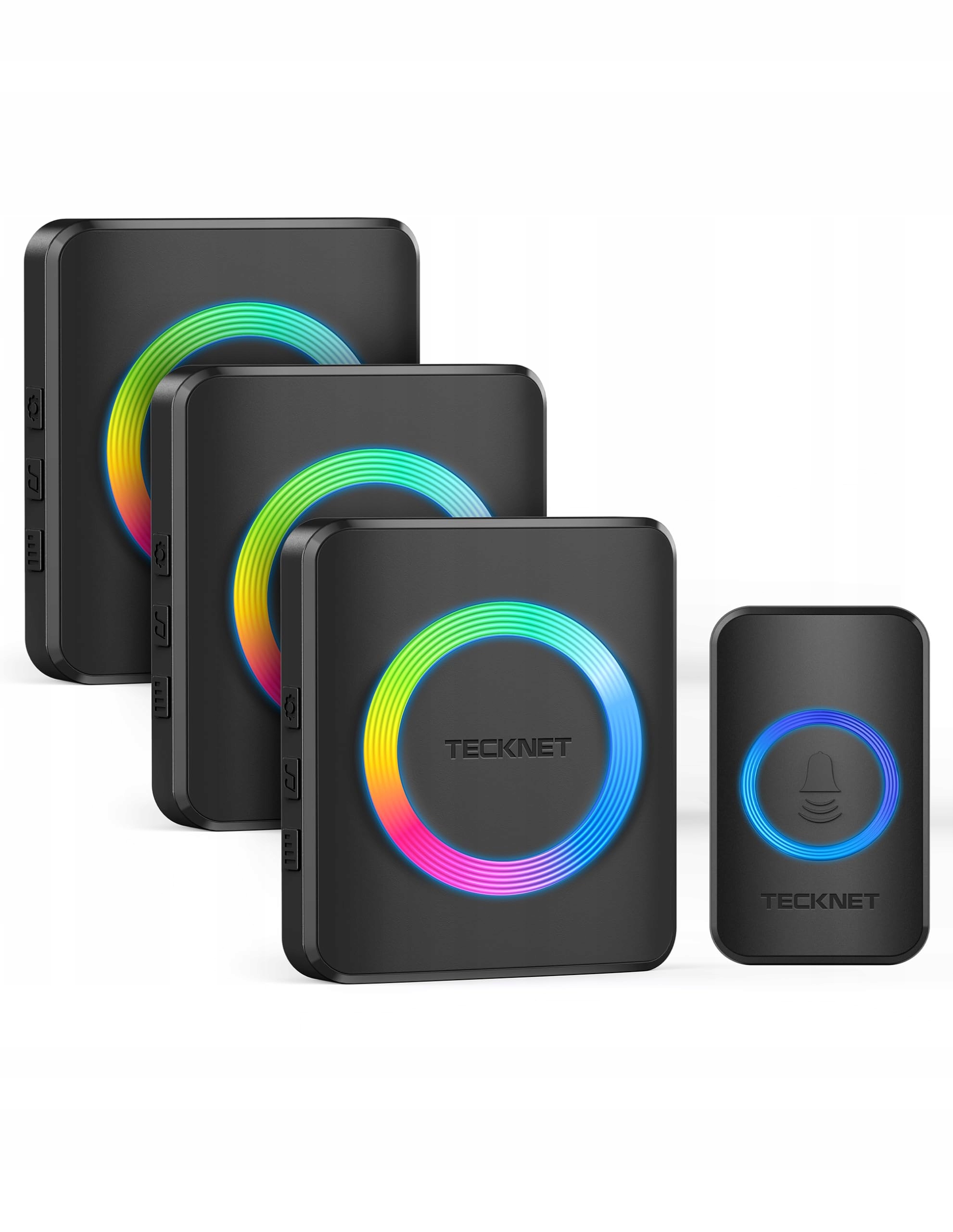 Tecknet Bezdrátový dveřní zvonek s 3 plug-in přijímači a 1 vysílačem