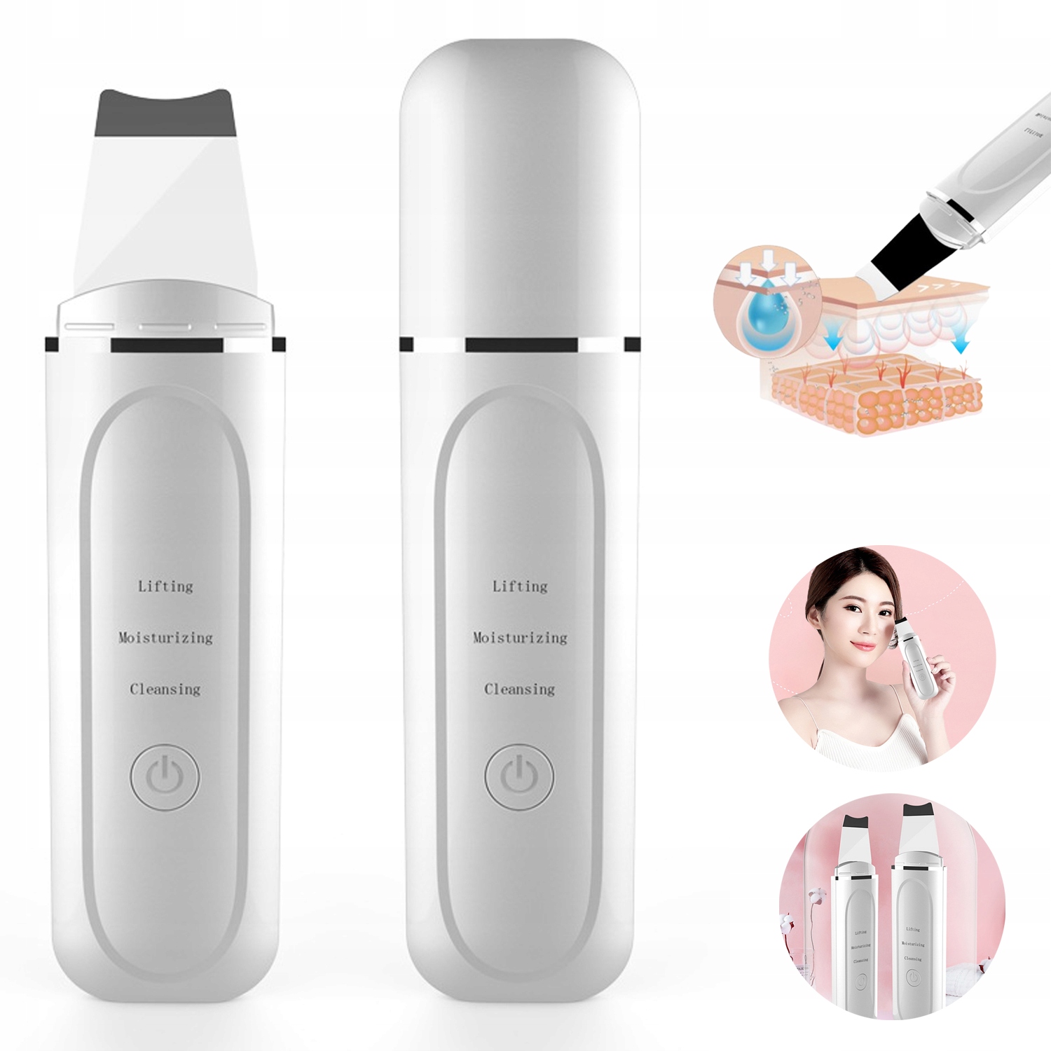 Kavitační Peeling, Iontoforeze, Sonoforeze, Proudy 3v1 s Vysokým Výkonem 1.5W