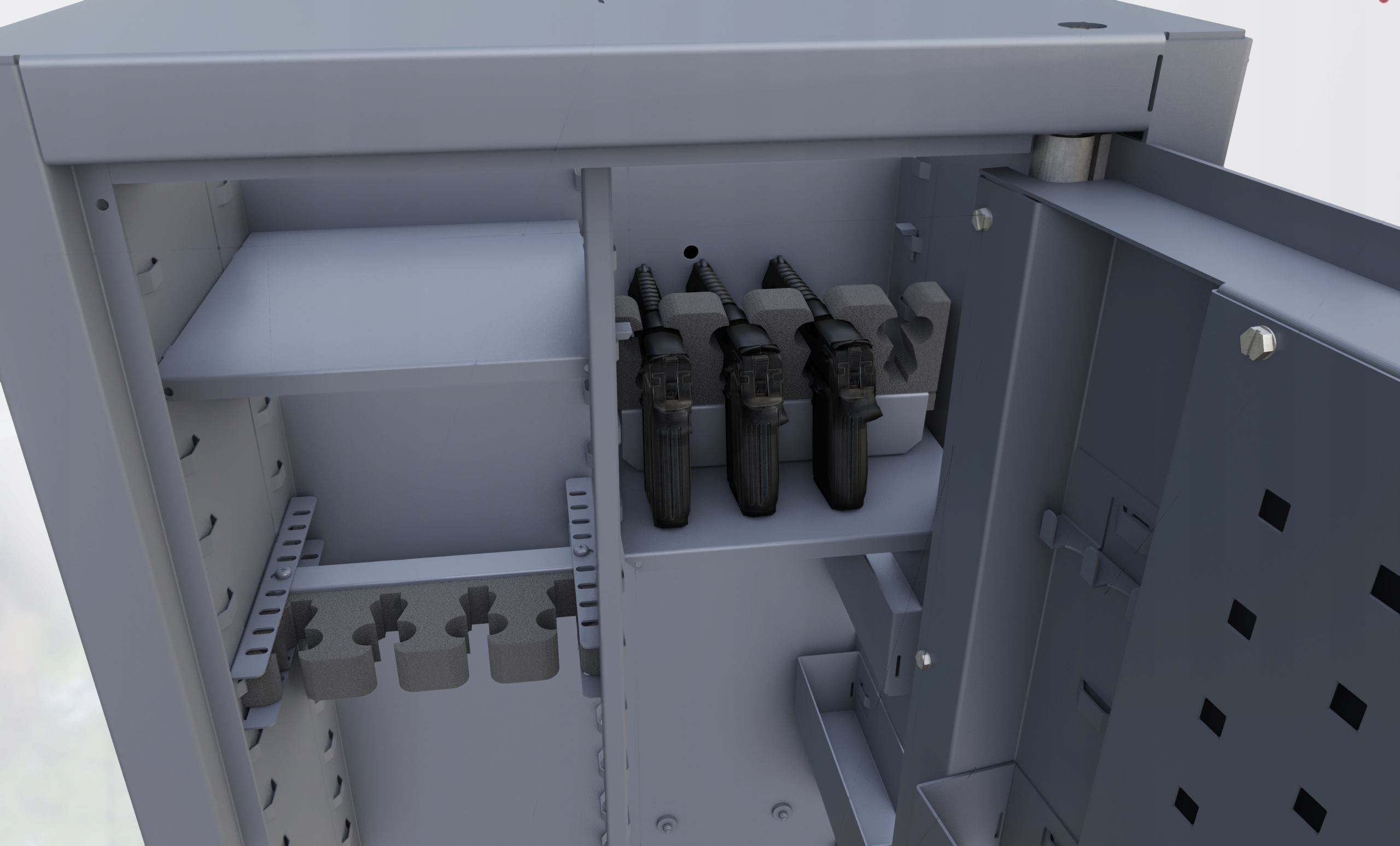 Szafa na broń S1 STM 1263 FLEX COMBI zamek elektroniczny na 12 jednostek Marka Promet