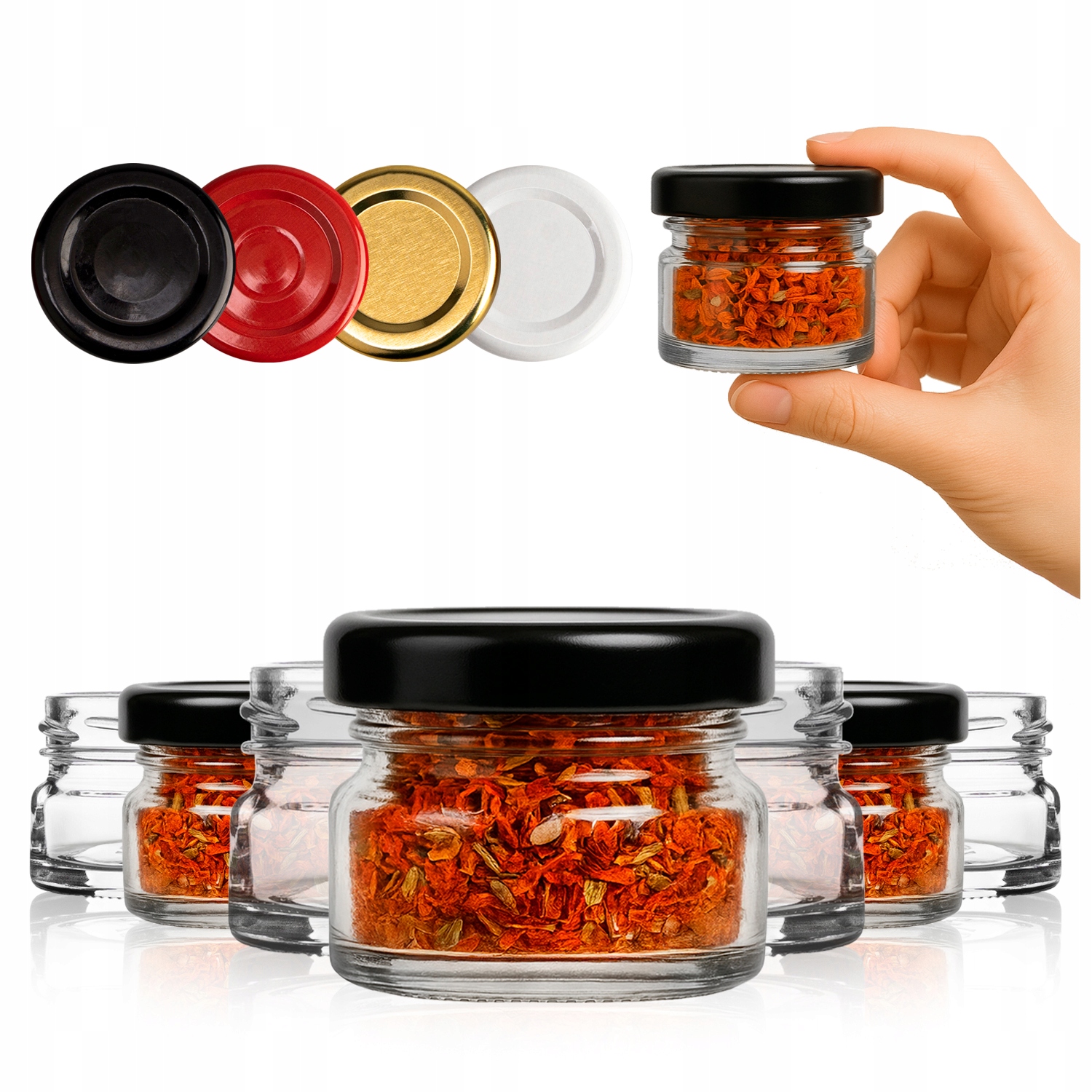 100x Małe Słoiczki 30 ml Słoiki Na Przyprawy Porcje Dżemów Miodu