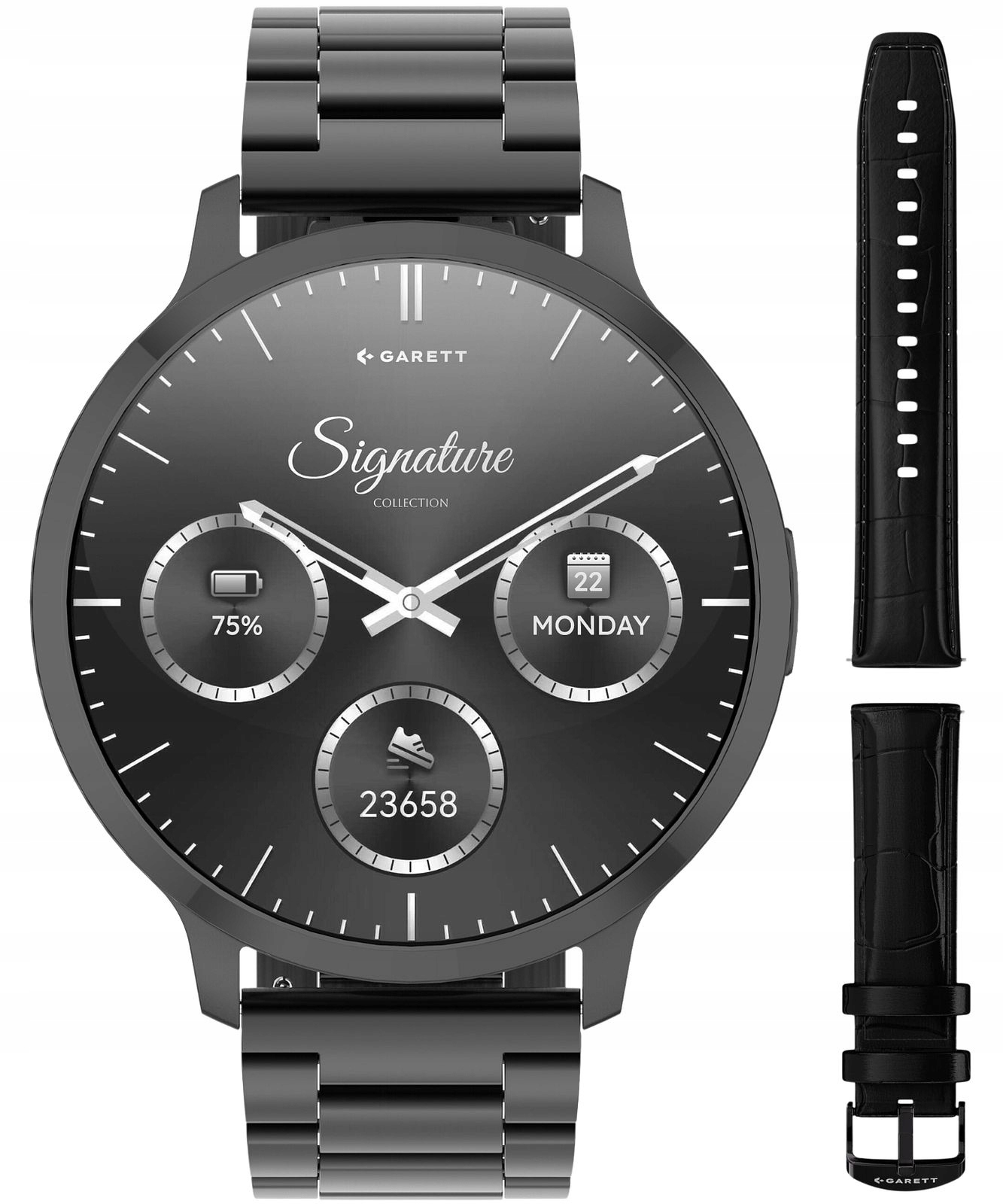 Chytré Hodinky Garett Edge černý solid Black Solid Set Garett-5904238485156