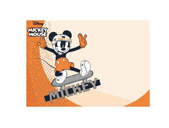 Papeteria Disney Mickey Mouse 5 kopert +10 kartek Marka bez marki