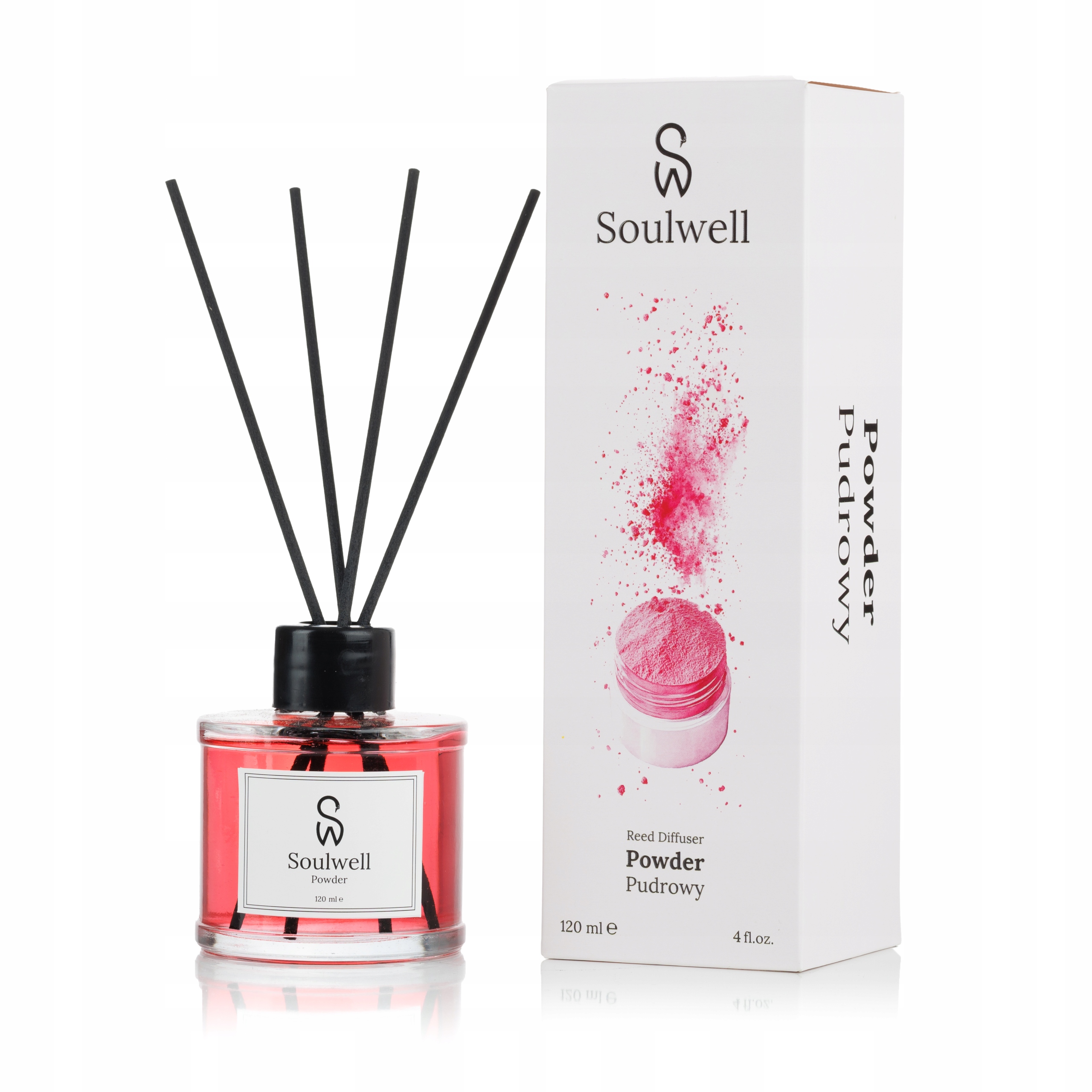 Pudrowy SOULWELL ZAPACHY DO DOMU PATYCZKI 120ml