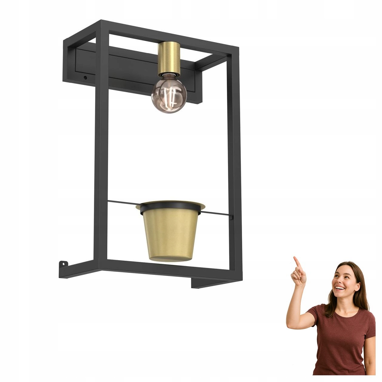 Nástenná lampa s kvetináčom Flores 5366 Luminex