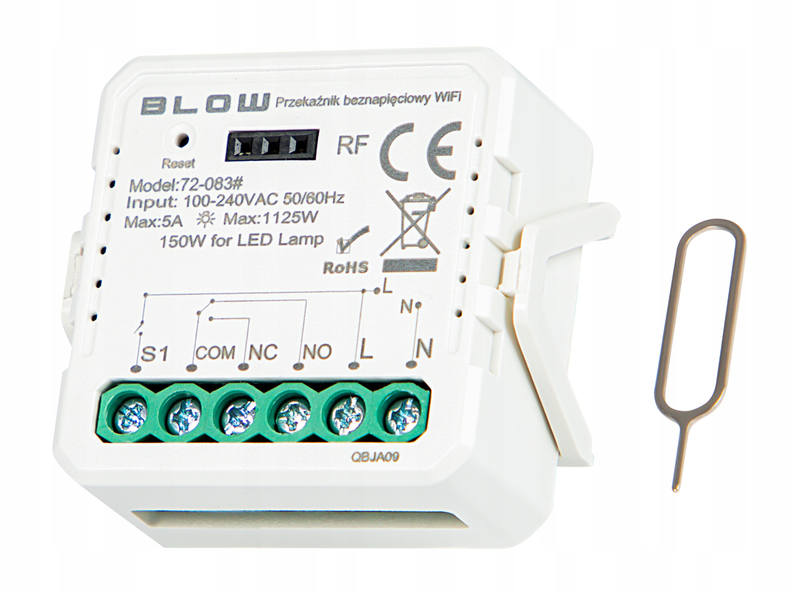 DOPUSZKOWY WŁĄCZNIK PRZEKAŹNIK STEROWNIK BEZNAPIĘCIOWY WIFI TUYA SMART RF Marka Blow