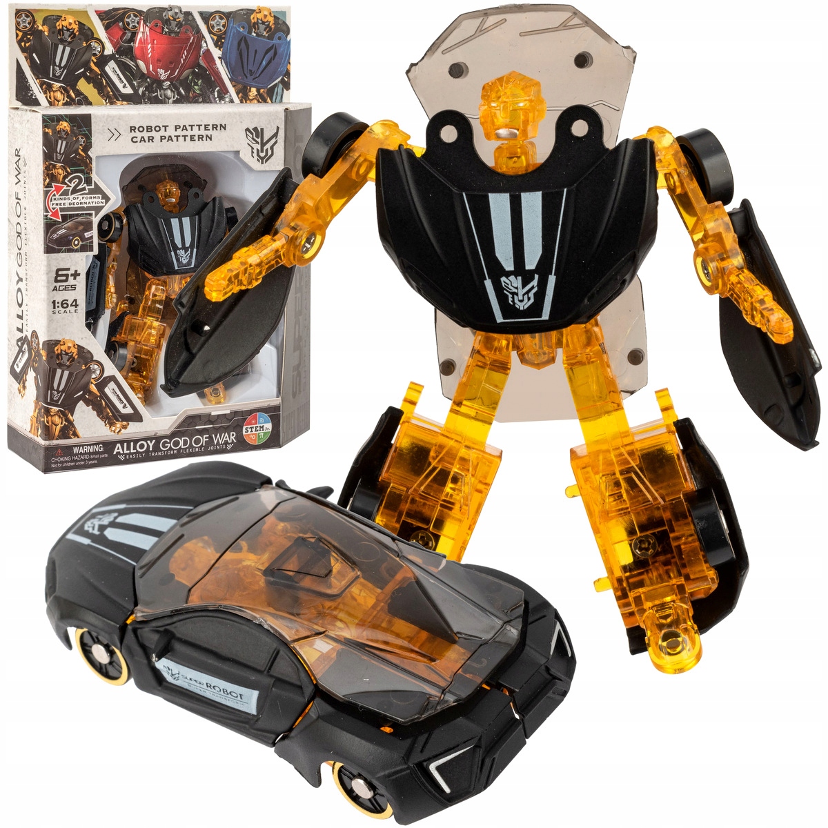 

Robot Transformujący w Samochód Metalowy 2w1