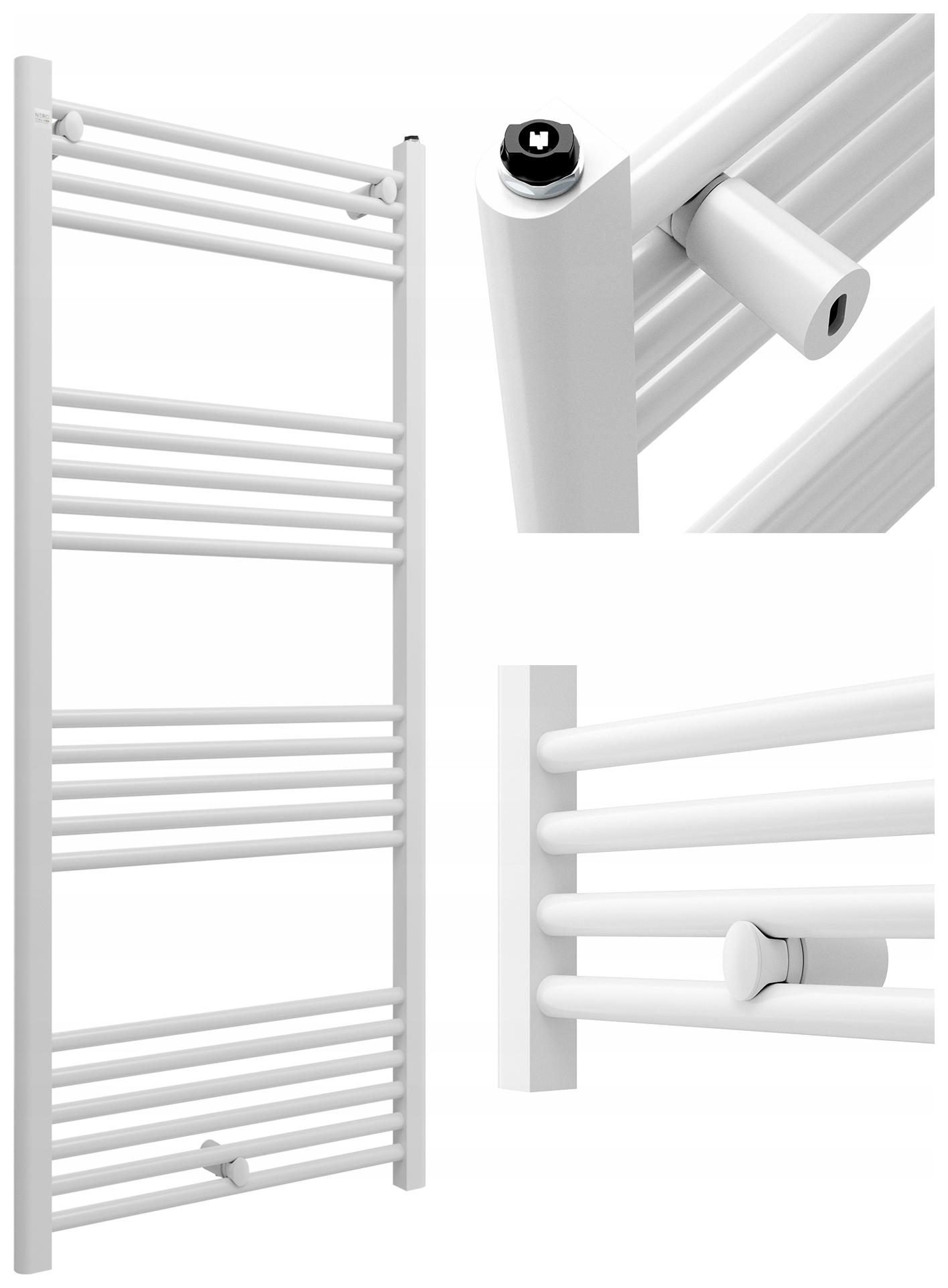 Kúpeľňový Radiátor 60/140 cm Biely Rebríkový Radiátor Moderný Puerto