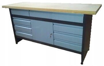 STOL SLUSARSKI 170x60x84 cm NADSTAWKA pojemniki Producent code OLS 09 GNS 32