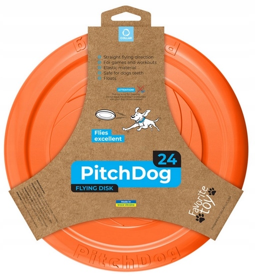 Frisbee Pro Psa Aportovací Disk Pitchdog Plovoucí Oranžový 24 CM