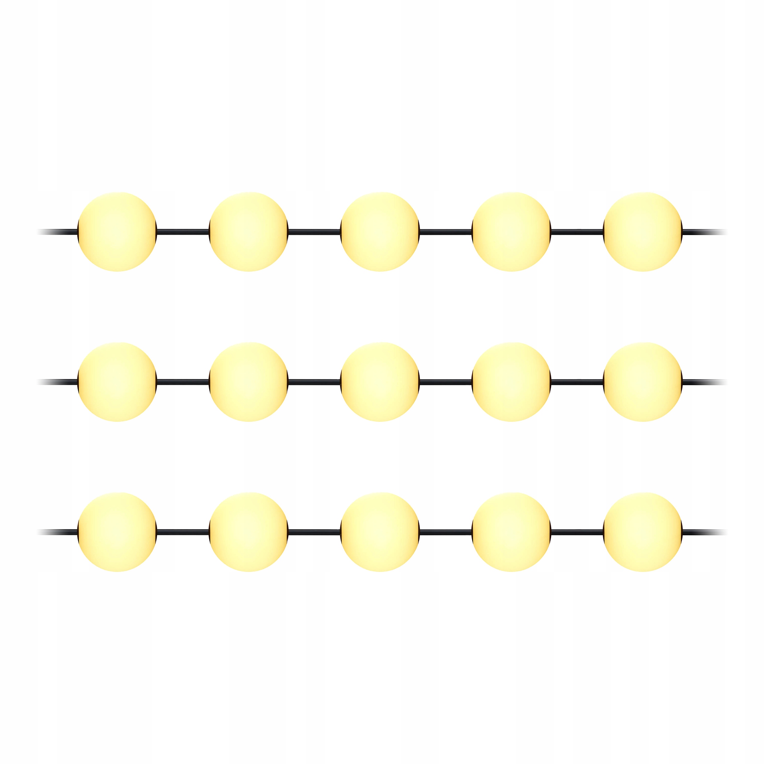 Osvětlovací girlanda 15 x 1 W, 15 x 60 lm, 2500 K, 10,5 m
