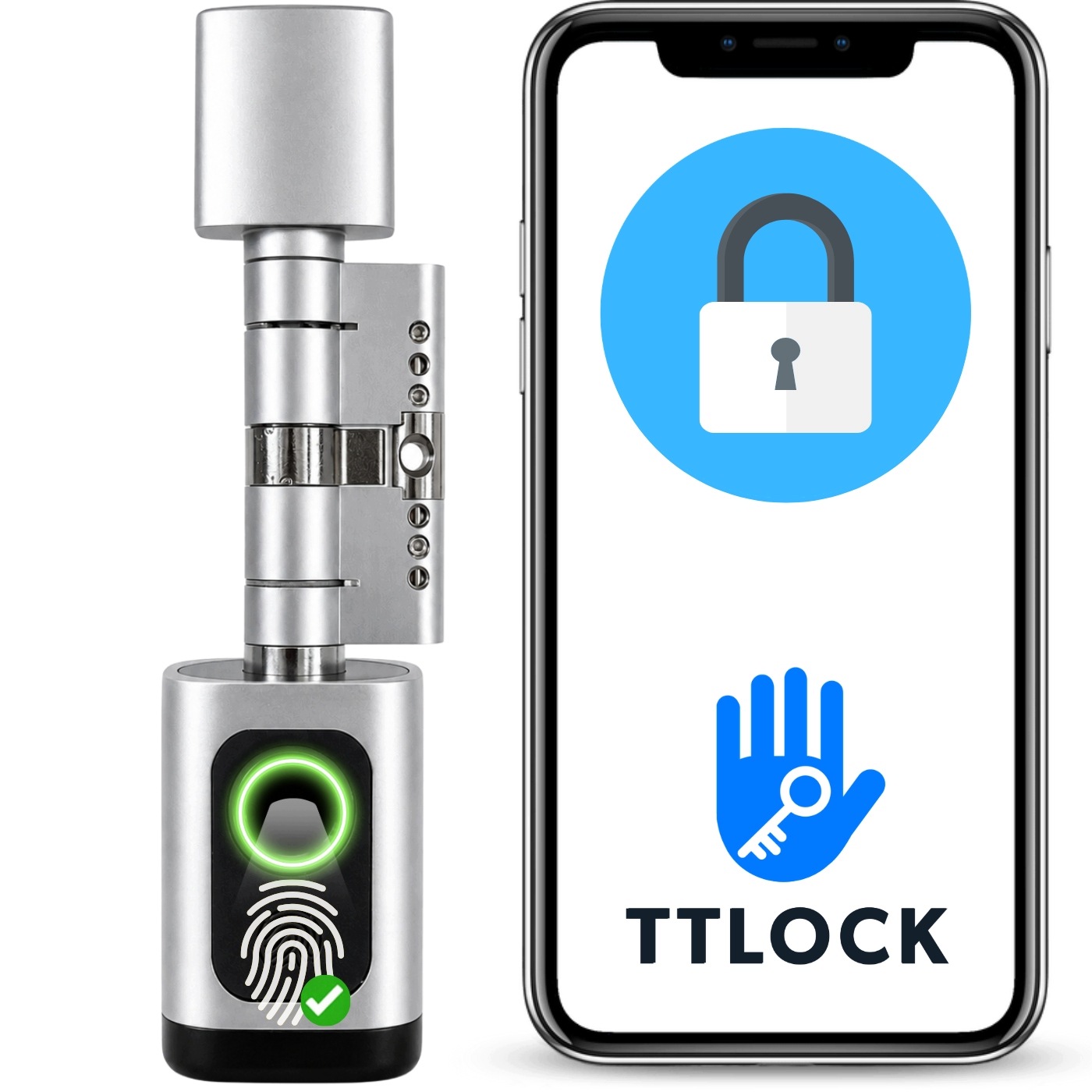 Zamek Elektroniczny Wkładka Klamka Do Drzwi Na Kod Ttlock Rfid Wodoodporna