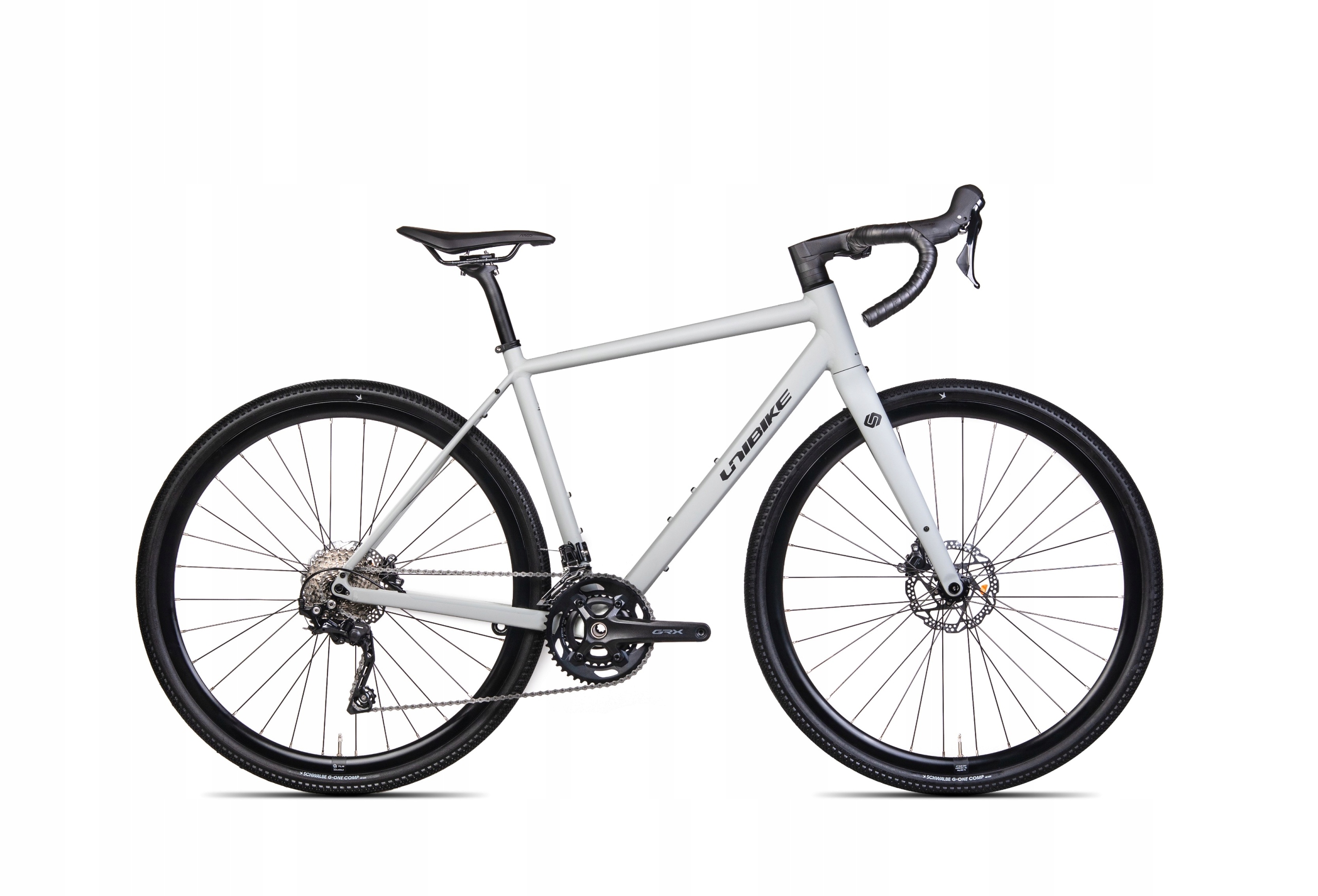 Rower gravel Unibike Tier rama 53 cm koło 28" szary