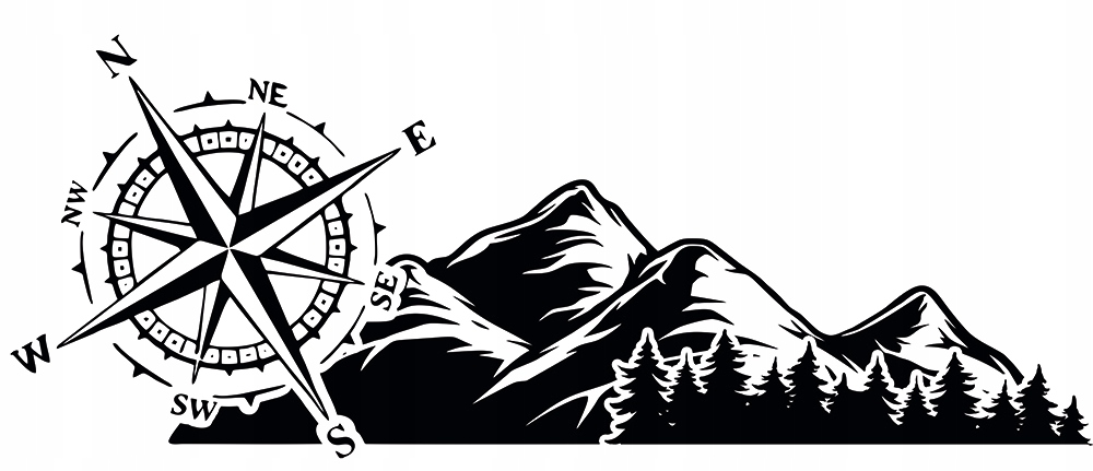 2x NAKLEJKA NA SAMOCHOD LAS DRZEWA OFFROAD 80X200 Manufacturer MGDesign