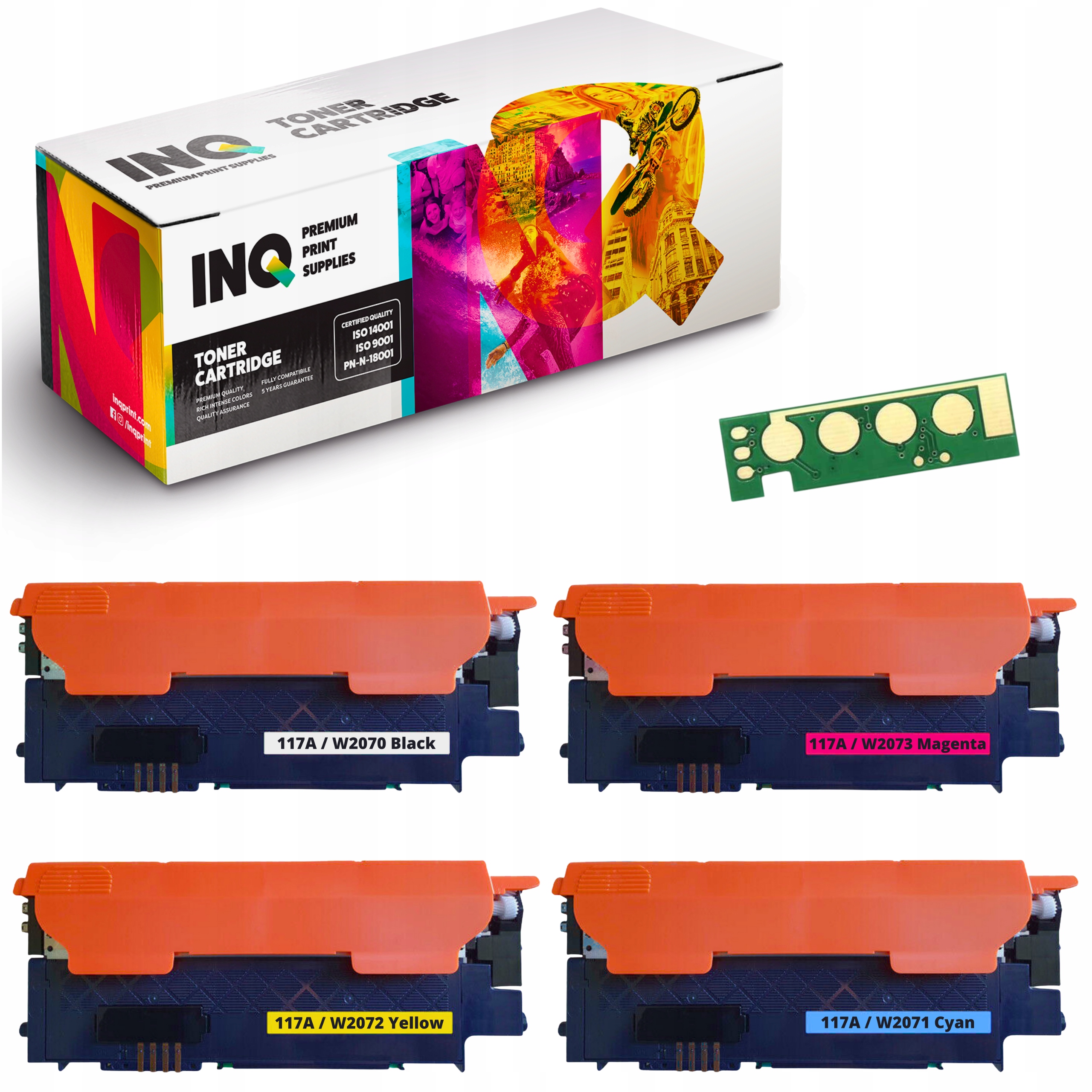 4x Toner pro Hp 117A W2070A W2071A W2072A W2073A Hp laser 150 178 179 Čip