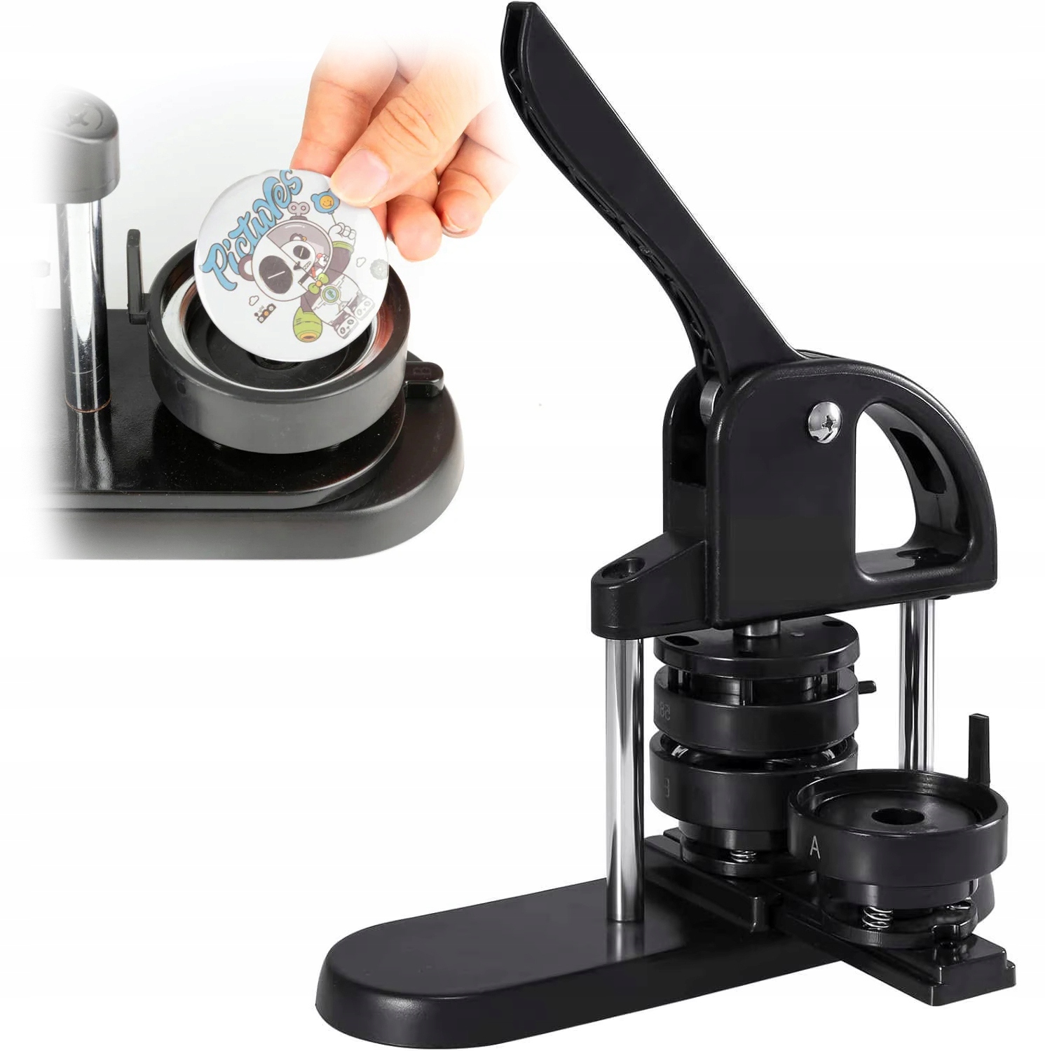 Stroj na výrobu připínáčků 58 mm Kompletní sada 100 náplní