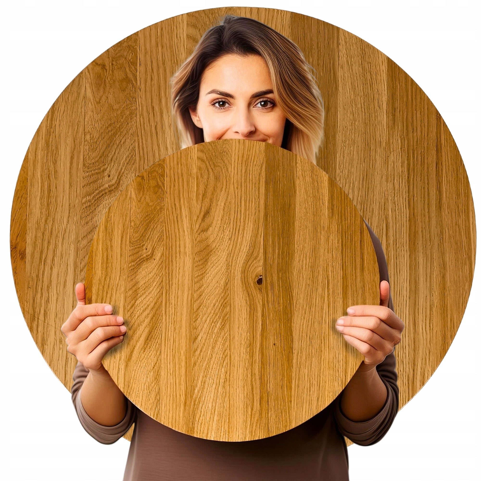 Dubové Kolo 60 cm Obraz základňa pod severský lišajník Živý Obraz prírodný Dub