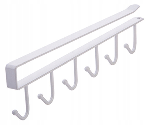 

Wieszak Na Kubki Ubrania Metalowy Haczyki Biały