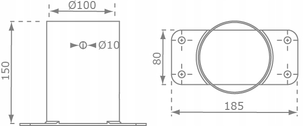 Łącznik do huśtawki belka okrągła 10cm czerwony Marka KBT