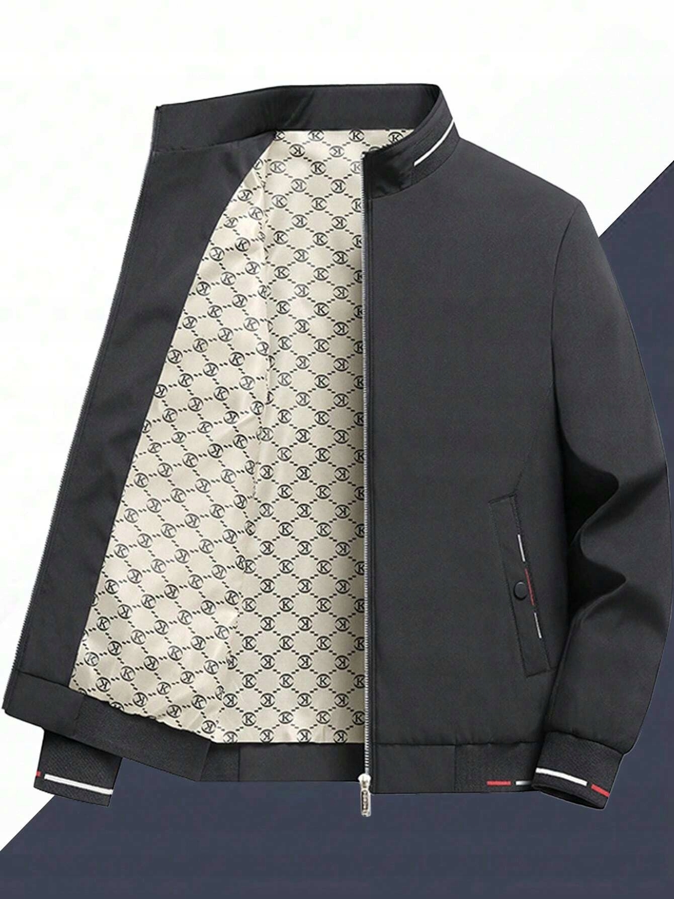 Shein Černá Bomberová Bunda S Ozdobným Stahovacím Páskem A Podšívkou 46 1KA