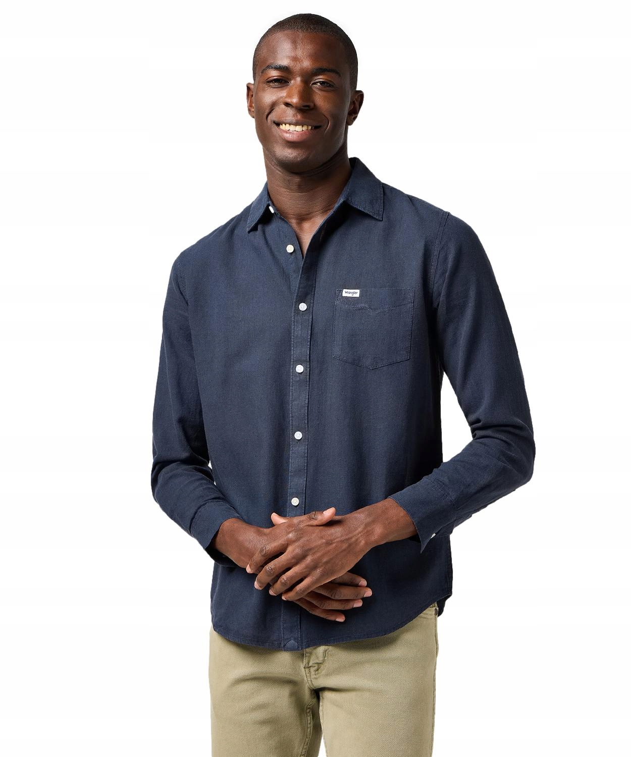 Košile Wrangler 1 Pkt Shirt 112362751 Dark Navy 3XL