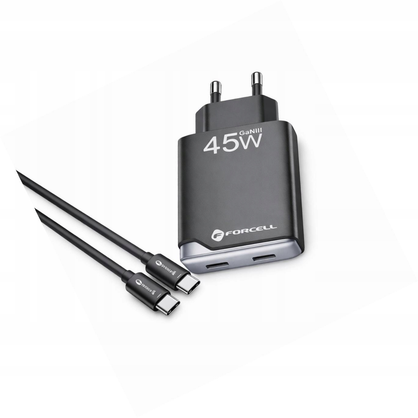 Szybka ładowarka 45W 2 porty z długim kablem 2m do Samsung Galaxy S25 Fe