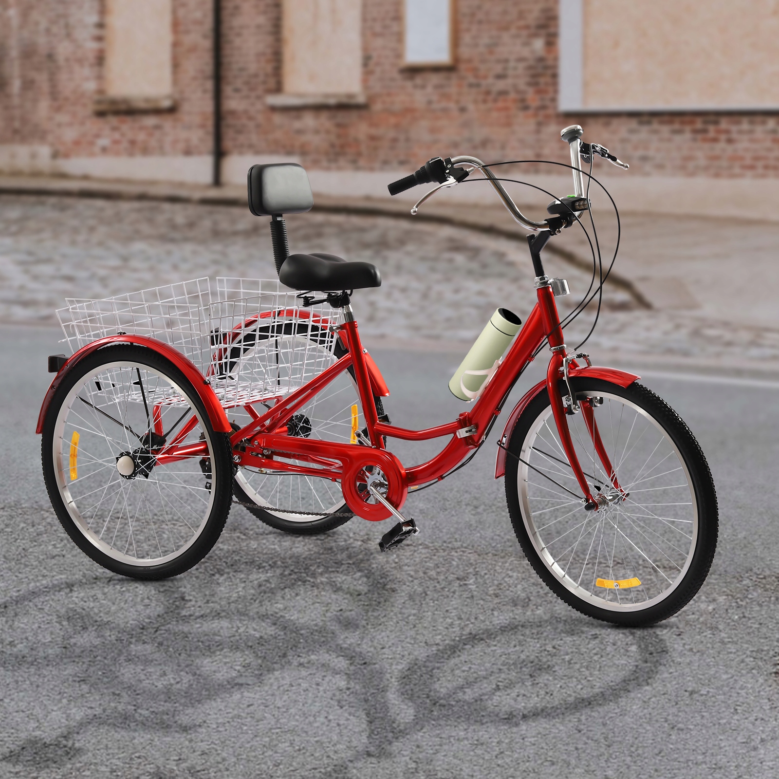 ROWER Dla dorosłych TRÓJKOŁOWY Składane czerwony 24 " Rodzaj przerzutki wewnętrzna (w piaście)