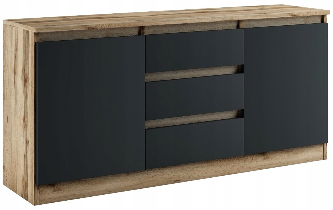019067 DUŻA KOMODA B2d3s/110cm - WOTAN / CZARNY # KOLORY