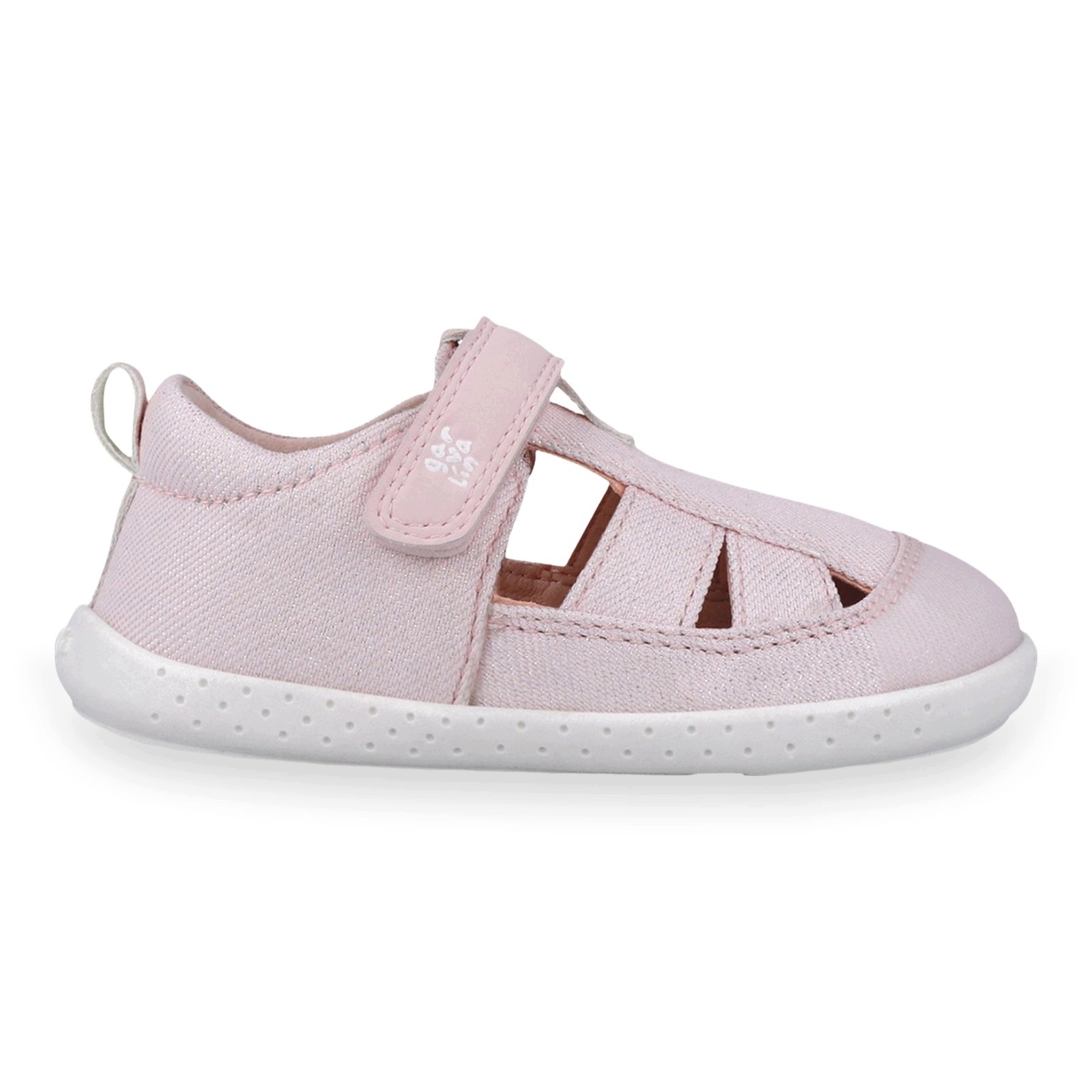 Sandały barefoot dziecięce Garvalin Soft Pełne Pique Metalizado Rosa 25
