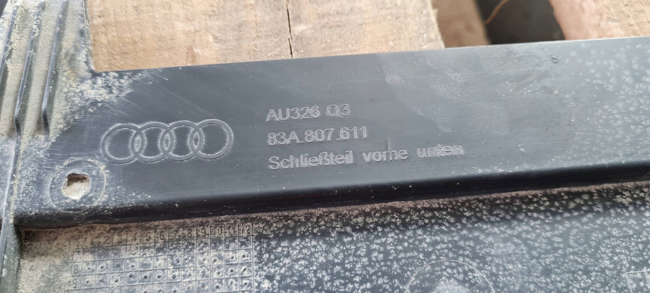 Q3 83A Blende Abdeckung abdeckung unter Stoßstange vorne 83A807611