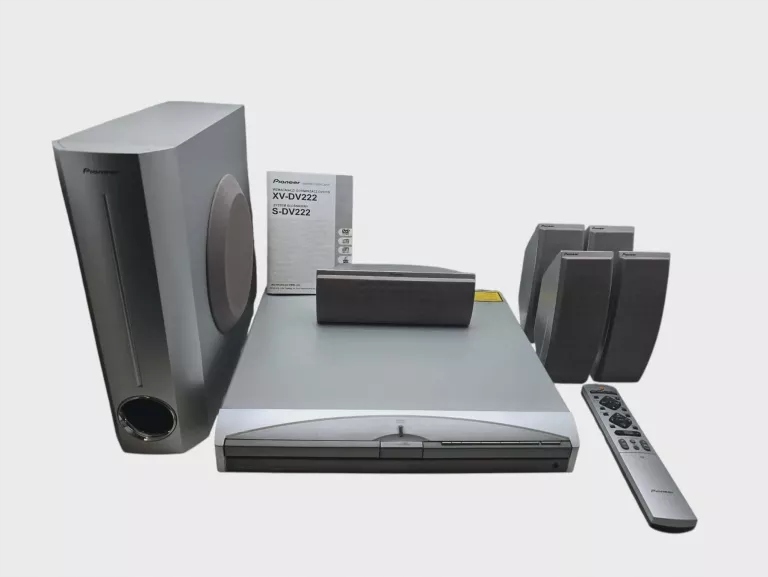 KINO DOMOWE PIONEER XV-D222 / ZESTAW / 5X GŁOŚNIKI / SUBWOOFER / PILOT