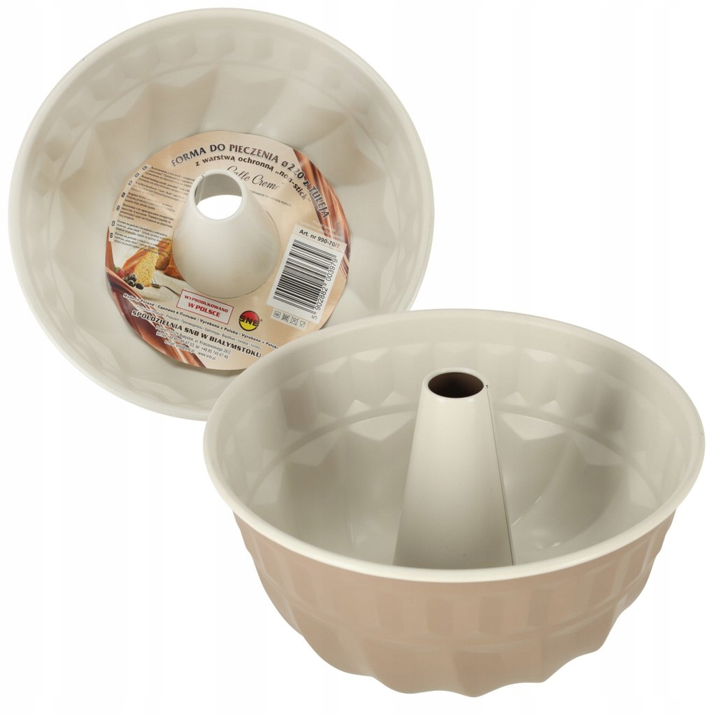 BLACHA DO PIECZENIA FORMA DO BABKI OKRĄGŁA Z TULEJĄ 22CM BRĄZOWA EAN (GTIN) 5906196127031