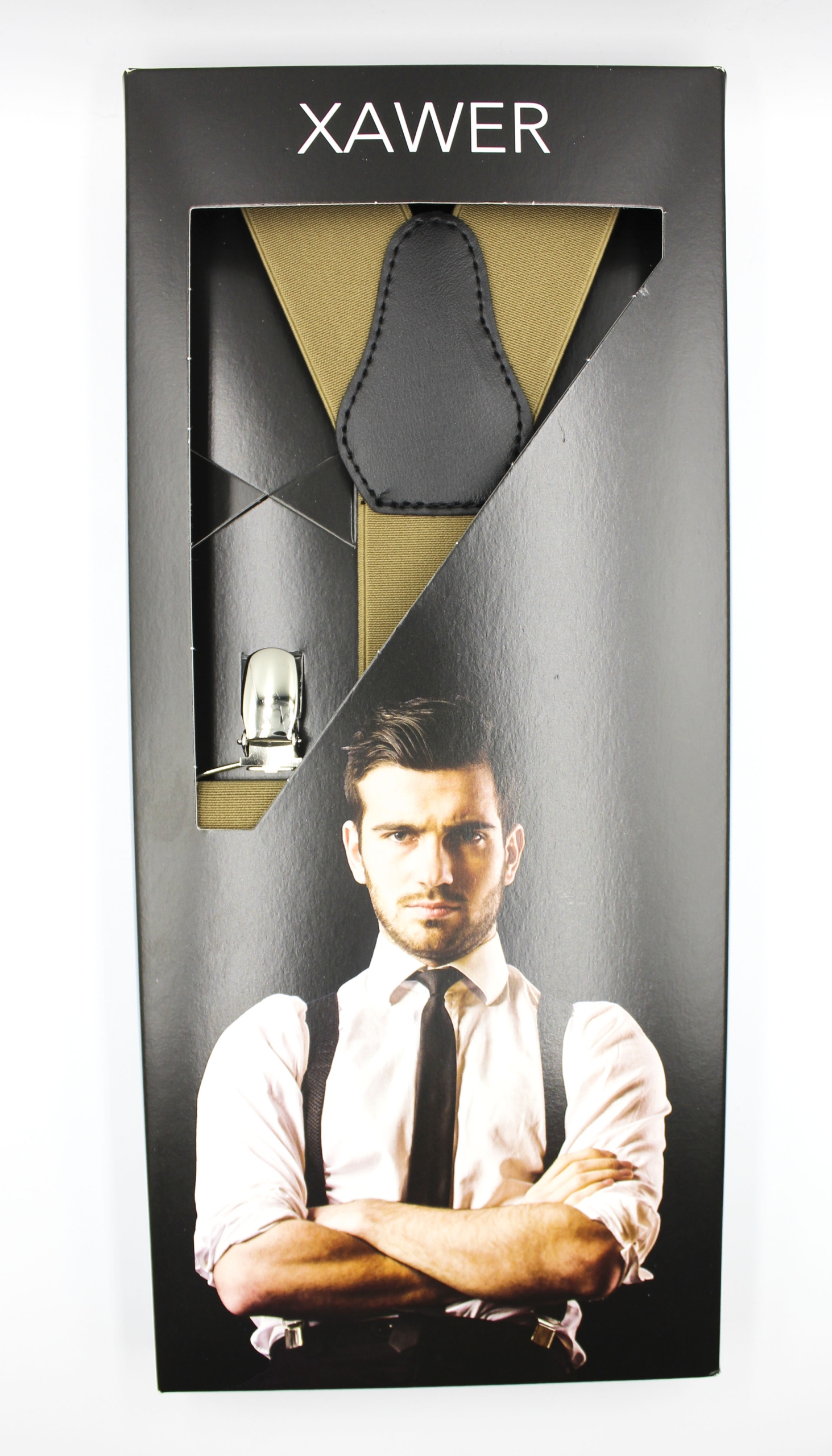 SZELKI DO SPODNI XAWER MĘSKIE BEŻOWE ELEGANCKIE Rodzaj do spodni