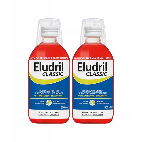 Eludril Classic płyn do płukania jamy ustnej 2 x 500 ml
