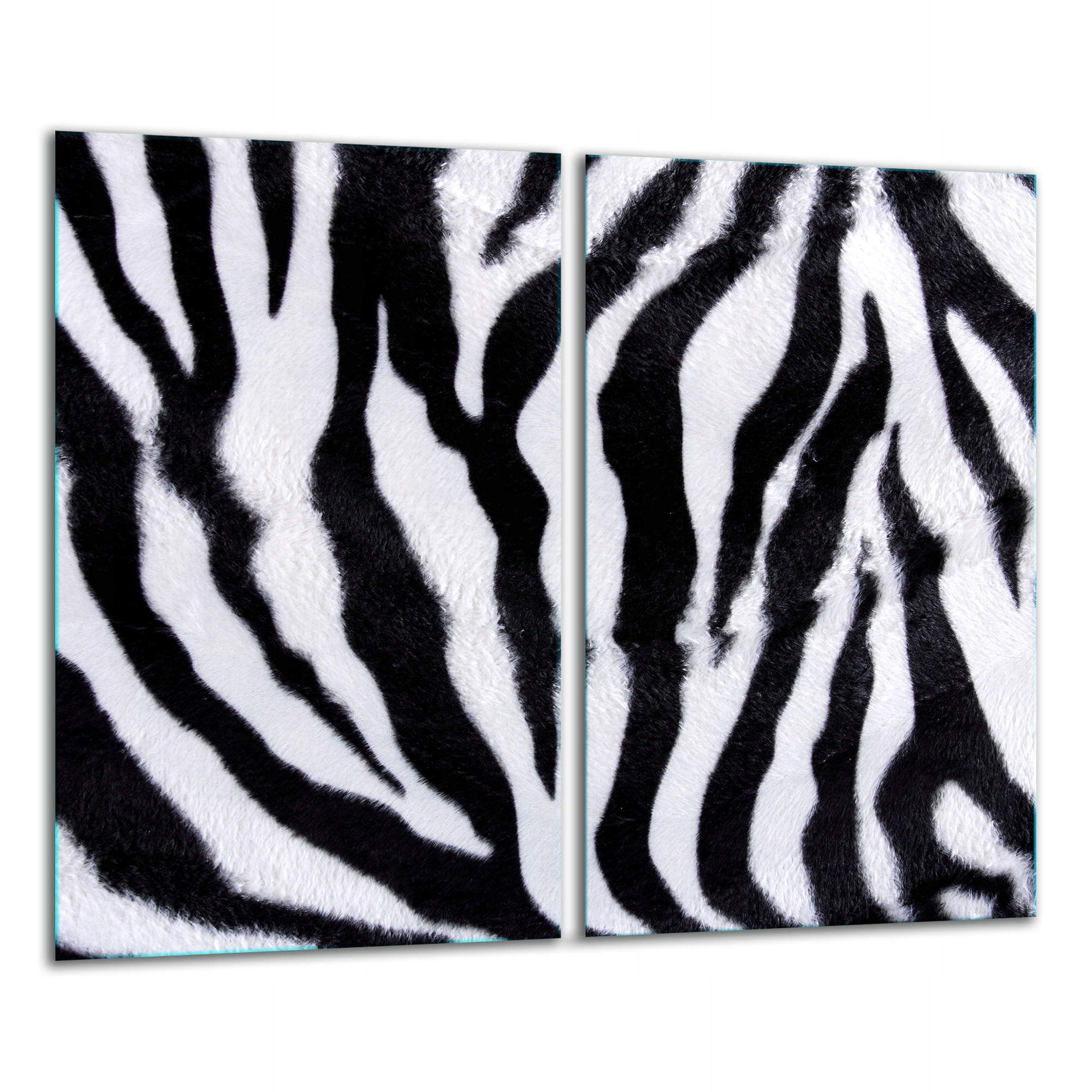 Skleněná Krájecí Deska 2x 30x52 Zebra Tvrzené Sklo Kuchyně 7v1