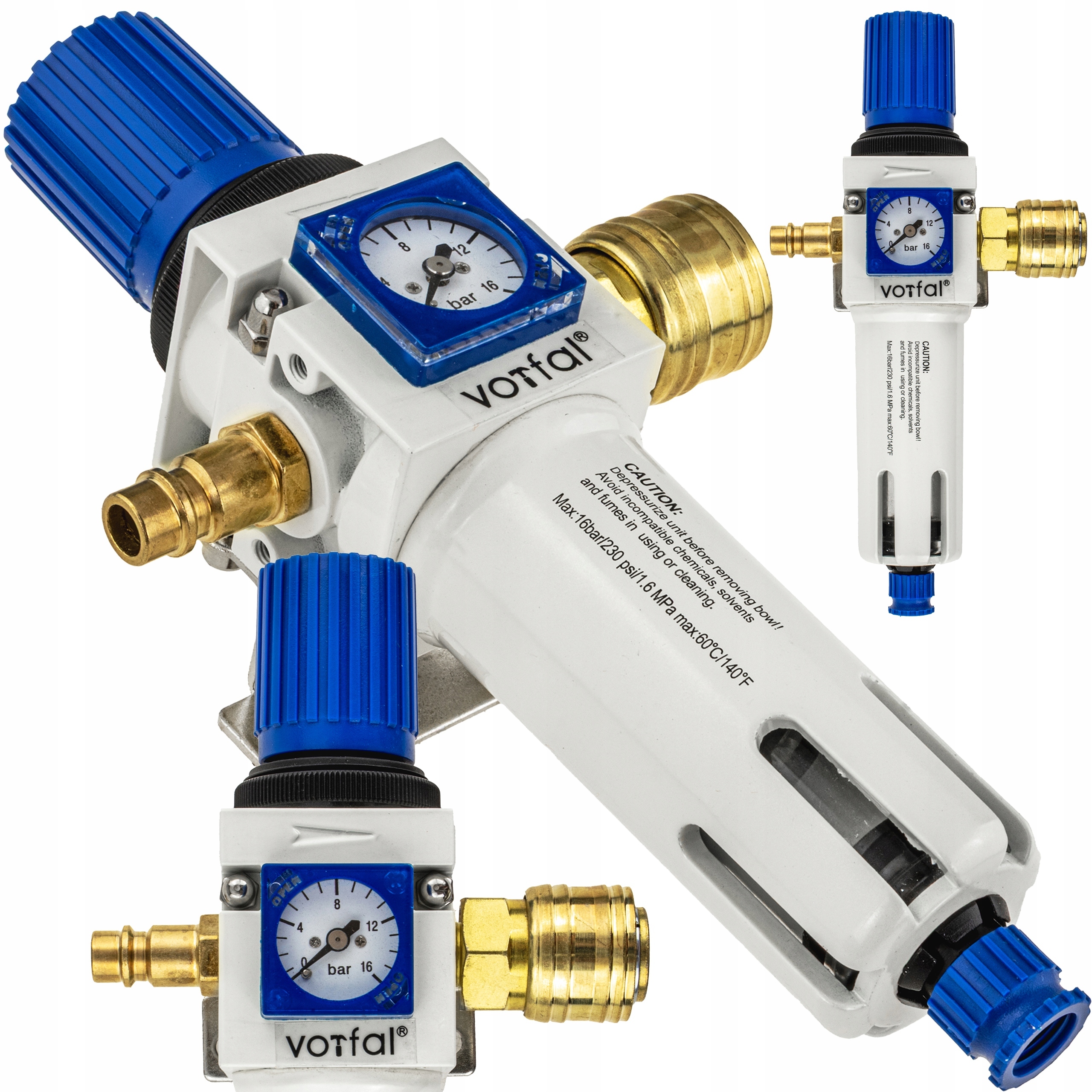 Filtr Powietrza Odwadniacz Z Reduktorem Osuszacz Kompresora Sprężarki 1/4"