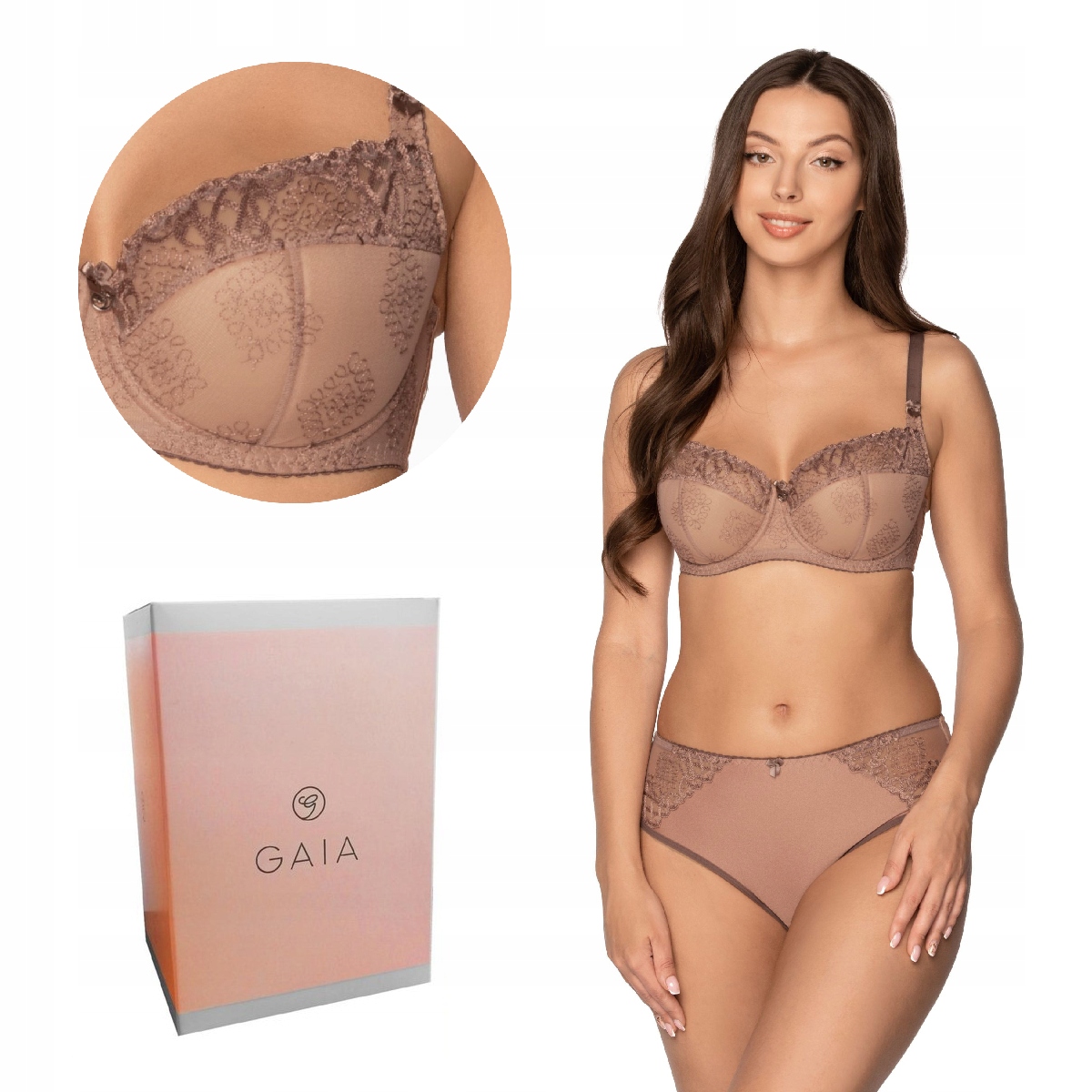 Podprsenka Gaia Semi-Soft Elena 1107 hnědá 70I